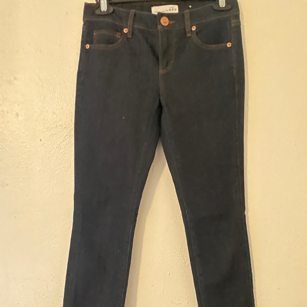 Made and Loved LOFT Dark Wash Modern Skinny Jeans Petite 00